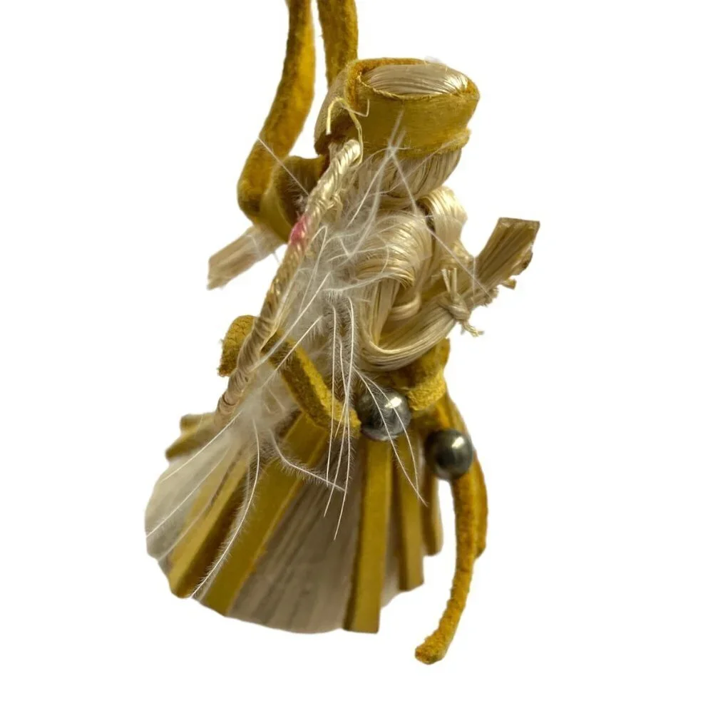 Mini Corn Husk Angel Ornament Miniature 2